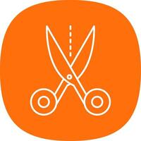 Scissors Line Curve Icon vector