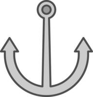 Anchor Fillay Icon vector