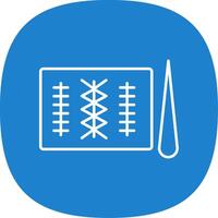 Stitches Line Curve Icon vector