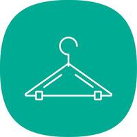 Hanger Line Curve Icon vector