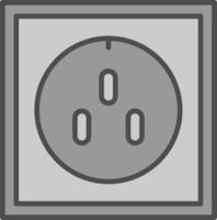 Socket Fillay Icon vector