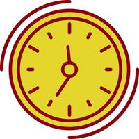 Clock Line Two Color Icon vector