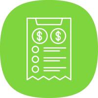 Bill Line Curve Icon vector