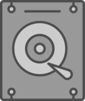 Hard Disk Fillay Icon vector