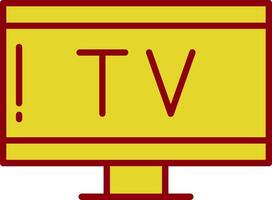 línea de tv icono de dos colores vector