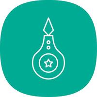 Threader Line Curve Icon vector