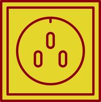 Socket Line Two Color Icon vector