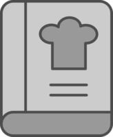 cocinar libro relleno icono vector