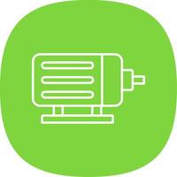 Motor Line Curve Icon vector