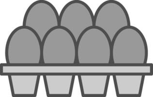 Egg Tray Fillay Icon vector