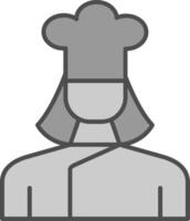 Lady Chef Fillay Icon vector