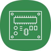 Pcb Board Line Curve Icon vector