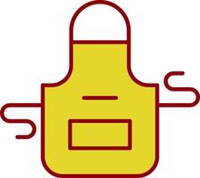 Apron Line Two Color Icon vector