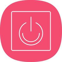 Turn On Line Curve Icon vector