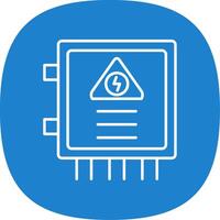 Fuse Box Line Curve Icon vector