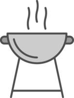 parrilla relleno icono vector