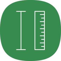 Measurement Line Curve Icon vector
