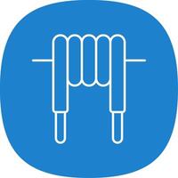 Inductor Line Curve Icon vector