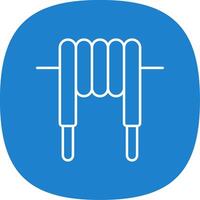 Inductor Line Curve Icon vector