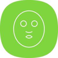 Facial Mask Line Curve Icon vector