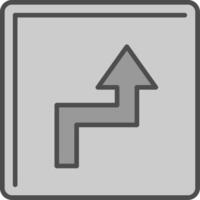 Zigzag Arrow Fillay Icon vector