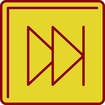 rápido adelante línea dos color icono vector