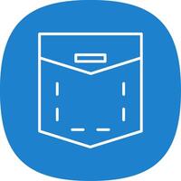 Pocket Line Curve Icon vector