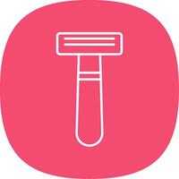 Shaving Razor Line Curve Icon vector