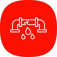 Leakage Line Curve Icon vector