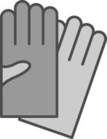 Hand Gloves Fillay Icon vector