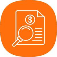 Investigation Line Curve Icon vector