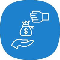 Bribery Line Curve Icon vector