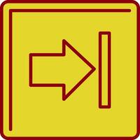 Right Arrow Line Two Color Icon vector