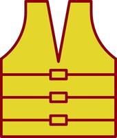 Life Jacket Line Two Color Icon vector