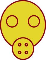 Gas Mask Line Two Color Icon vector