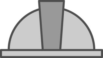 Hard Hat Fillay Icon vector