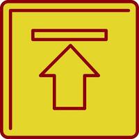 Up Arrow Fillay Icon vector