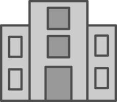 edificio relleno icono vector