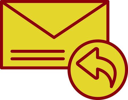 Reply Line Two Color Icon vector