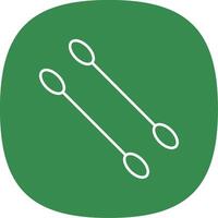 Cotton Swabs Line Curve Icon vector