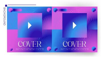 Template for poster cover with gradient purple color abstract design. illustration. The concept design involves a collection of background colors vector