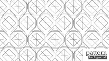 This is a geometric, abstract shape line seamless pattern in black on a white background. illustration. monochrome and modern style. vector