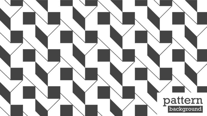 This is a geometric, abstract shape seamless pattern in black on a white background. illustration. monochrome and modern style.