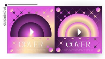 Template for poster cover with gradient pink color abstract design. illustration. The concept design involves a collection of background colors vector