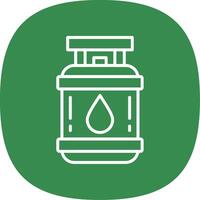 Propane Line Curve Icon vector