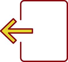 Exit Door Line Two Color Icon vector