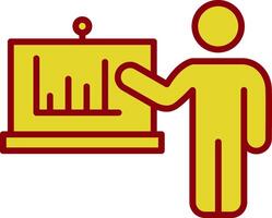 Presentation Line Two Color Icon vector