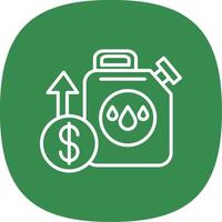 Oil Price Line Curve Icon vector