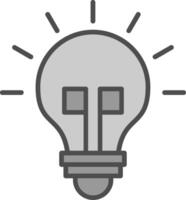 Light Bulb Fillay Icon vector