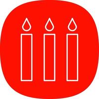 Candle Line Curve Icon vector